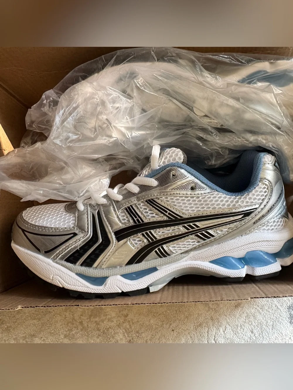 The JJJJound x ASICS Gel-Kayano 14 White Blue. Size 6
